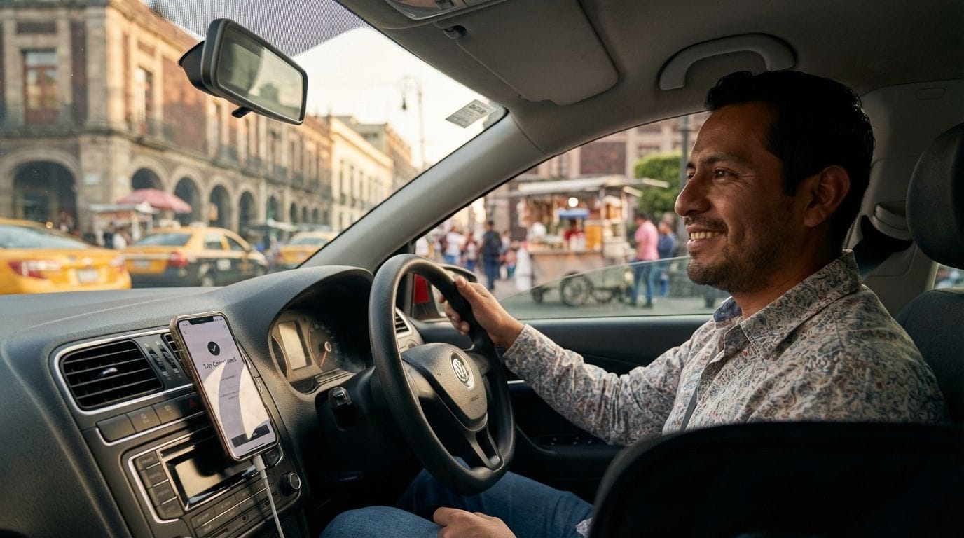 Conductor de Uber en la Ciudad de México